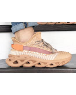 Мужские кроссовки Off-White персиковые