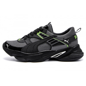 Чоловічі кросівки Puma сірі з зеленим