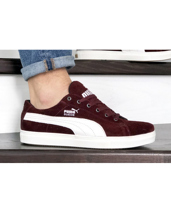 Чоловічі кросівки Puma Suede бордові