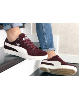 Мужские кроссовки Puma Suede бордовые