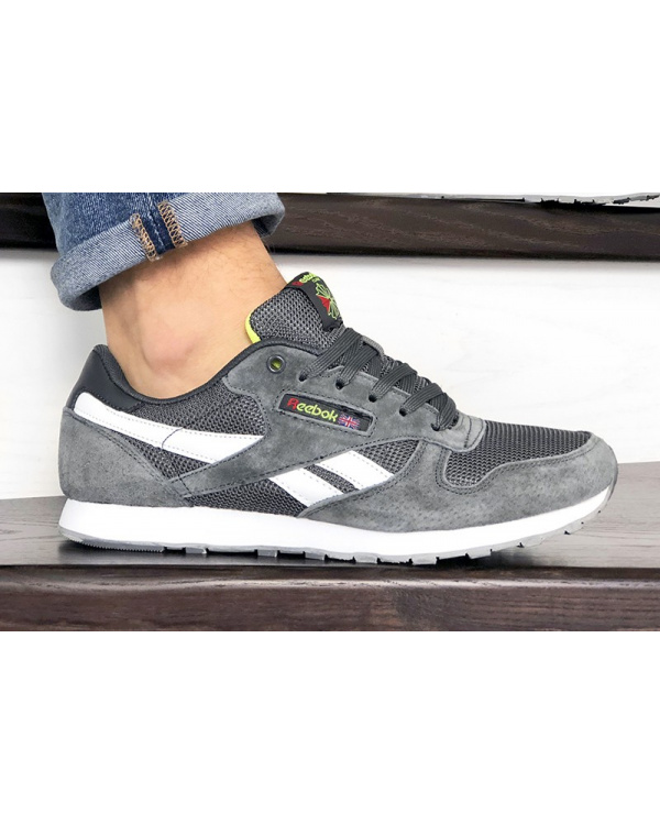 Мужские кроссовки Reebok Classic Leather серые