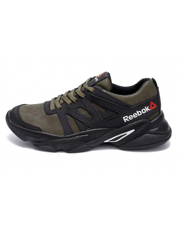 Мужские кроссовки Reebok зеленые с черным