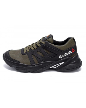Мужские кроссовки Reebok зеленые с черным
