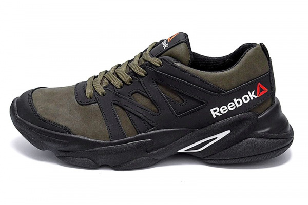 Мужские кроссовки Reebok зеленые с черным