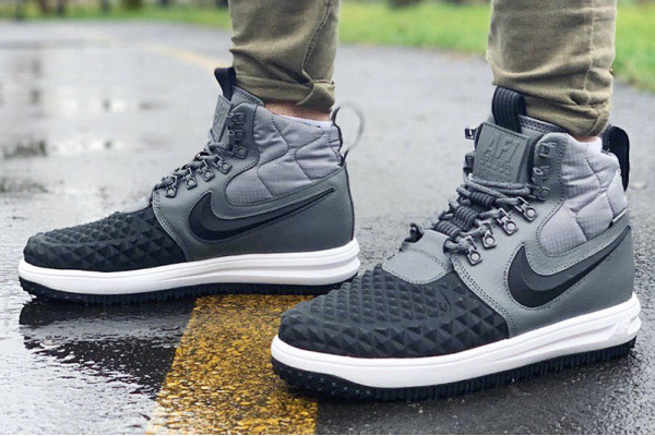 Мужские высокие кроссовки Nike Lunar Force 1 Duckboot серые