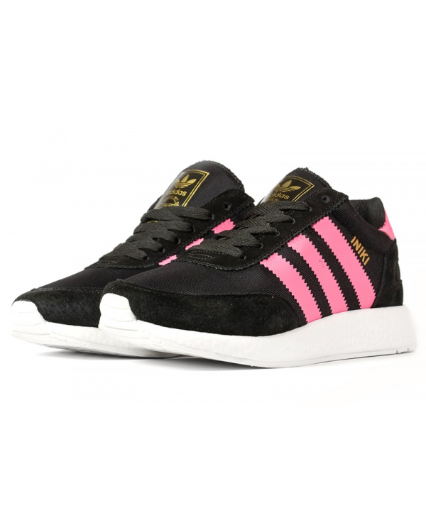 Жіночі кросівки Adidas Iniki Runner чорні з рожевим