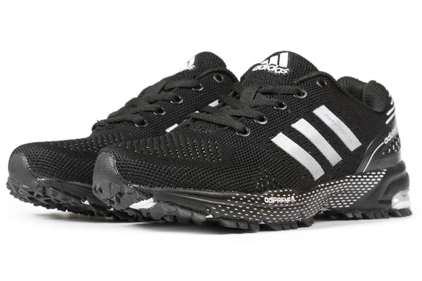 Женские кроссовки Adidas Marathon TR черные с белым