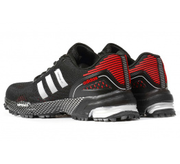 Женские кроссовки Adidas Marathon TR черные с белым и красным
