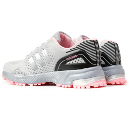 Женские кроссовки Adidas Marathon TR серые с розовым