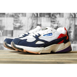 Жіночі кросівки Adidas Originals Falcon білі с темно-синим
