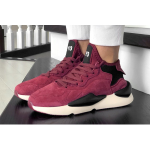 Жіночі кросівки Adidas Y-3 Kaiwa бордові