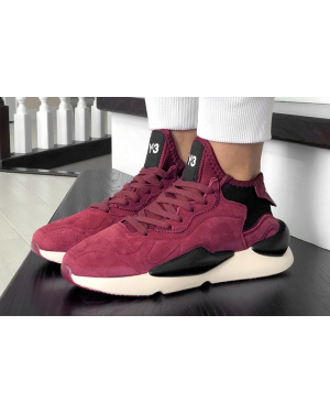 Жіночі кросівки Adidas Y-3 Kaiwa бордові