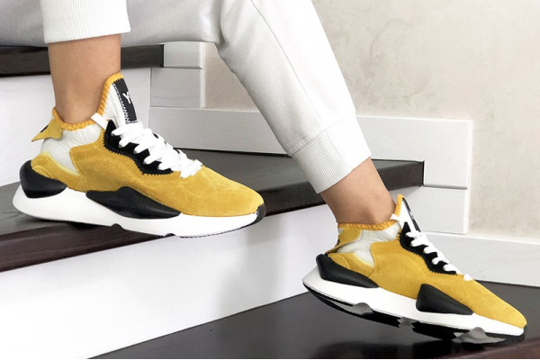 Женские кроссовки Adidas Y-3 Kaiwa желтые