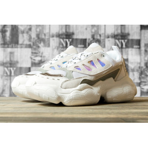 Женские кроссовки Hugo белые с бежевым