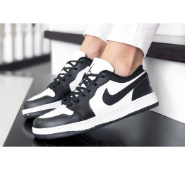 Женские кроссовки Nike Air Jordan 1 Low белые с черным