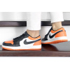Купить Женские кроссовки Nike Air Jordan 1 Low белые с черным и оранжевым