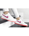 Купить Женские кроссовки Nike Air Jordan 1 Low белые с малиновым