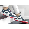 Купить Женские кроссовки Nike Air Jordan 1 Low белые с темно-синим и красным