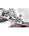 Купить Жіночі кросівки Nike Air Jordan 1 Low білі с темно-синим и красным