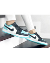 Купить Жіночі кросівки Nike Air Jordan 1 Low бірюзові з білим и черным