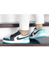 Купить Жіночі кросівки Nike Air Jordan 1 Low бірюзові з білим и черным