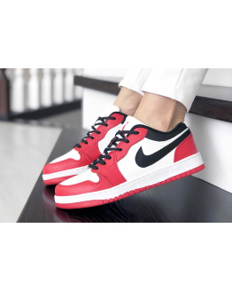 Жіночі кросівки Nike Air Jordan 1 Low червоні з білим