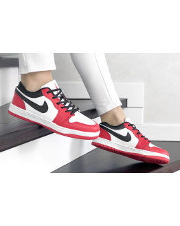 Жіночі кросівки Nike Air Jordan 1 Low червоні з білим