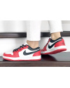 Купить Женские кроссовки Nike Air Jordan 1 Low красные с белым