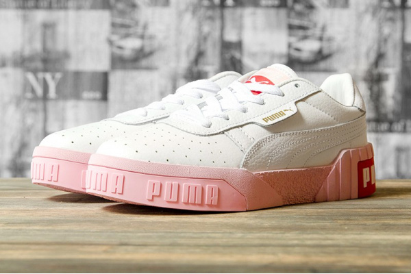 Женские кроссовки Puma Cali Remix Wn's белые с розовым