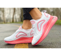 Женские кроссовки Nike Air Max 720 белые с розовым