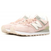 Женские кроссовки New Balance 574 розовые с белым