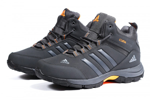 Мужские ботинки на меху Adidas ClimaProof темно-серые