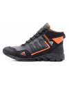 Мужские ботинки на меху Adidas TERREX черные с оранжевым