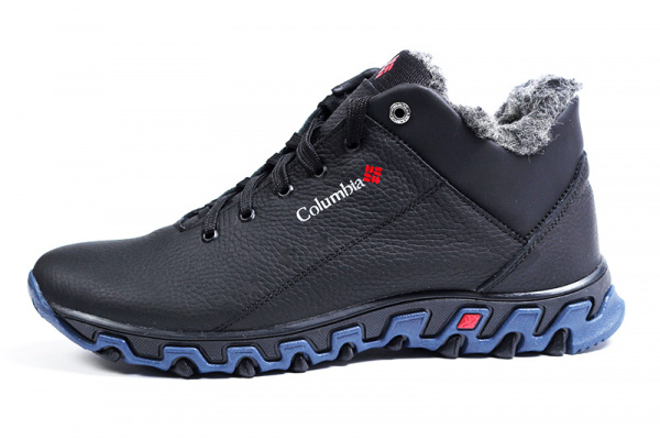 Мужские ботинки на меху Columbia Track 2 черные с синим