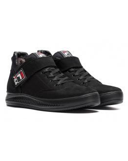 Мужские ботинки на меху Fila черные