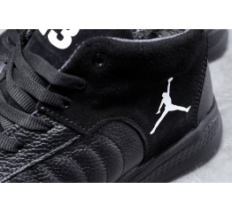 Купить Мужские ботинки на меху Jordan 23 черные в Украине