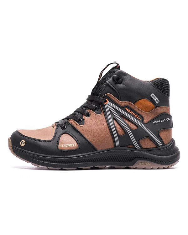 Мужские ботинки на меху Merrell коричневые