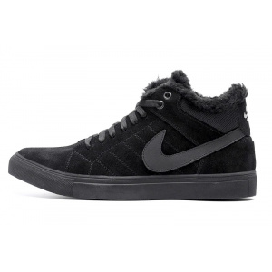 Мужские ботинки на меху Nike Air Suede High черные