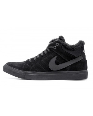 Мужские ботинки на меху Nike Air Suede High черные