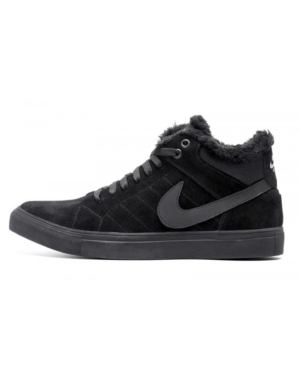 Мужские ботинки на меху Nike Air Suede High черные