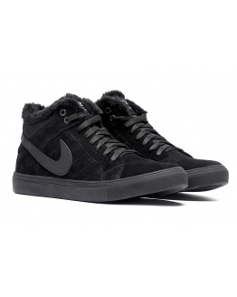 Мужские ботинки на меху Nike Air Suede High черные
