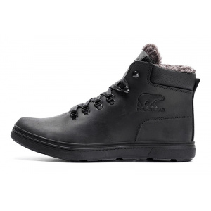 Мужские ботинки на меху Polar Bear черные