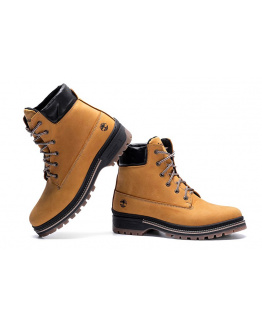 Мужские ботинки на меху Timberland светло-коричневые