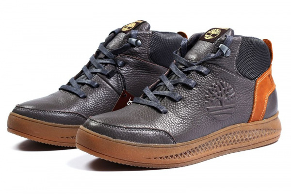 Мужские ботинки на меху TimberShoes Sensorflex темно-серые