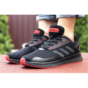 Мужские кроссовки Adidas Boost черные с красным