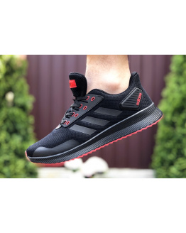 Чоловічі кросівки Adidas Boost чорні з червоним