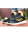 Чоловічі кросівки Adidas Boost чорні з помаранчевим
