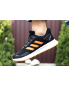 Купить Чоловічі кросівки Adidas Boost чорні з помаранчевим