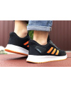 Купить Чоловічі кросівки Adidas Boost чорні з помаранчевим