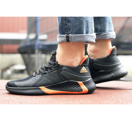 Мужские кроссовки Adidas Bounce черные с оранжевым